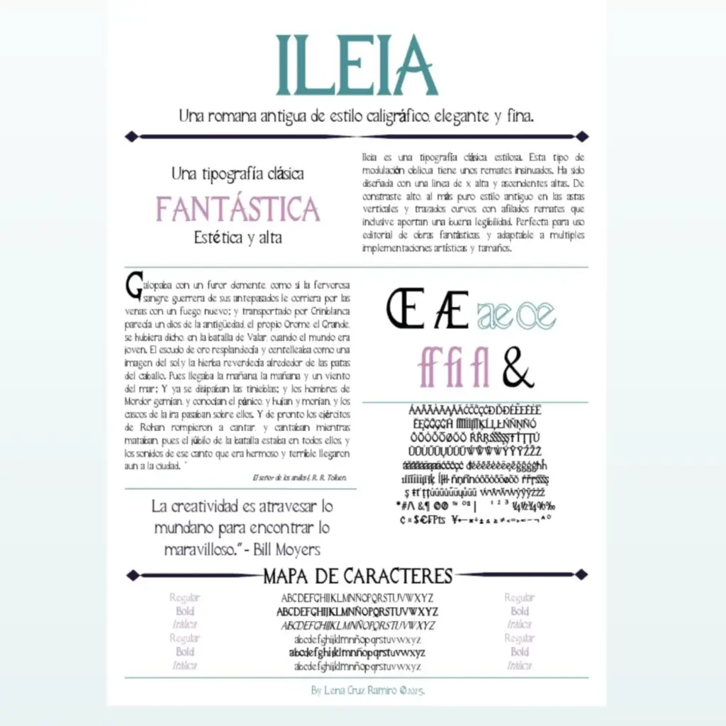 tipografía. ileia font