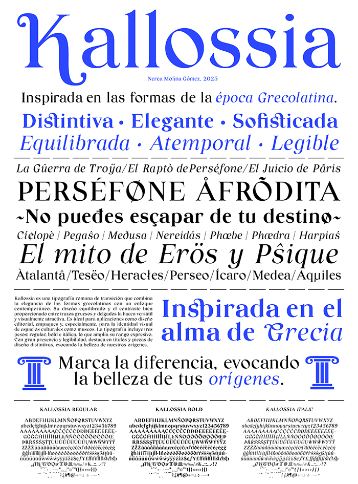 tipografía. kallossia